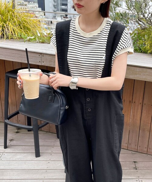 GEVACO（ゲバコ）の「【GEVACO/ゲバコ】コットンリネンサロペット（サロペット/オーバーオール・レディース・ブラック/ベージュ・36/38）」の17枚目の写真