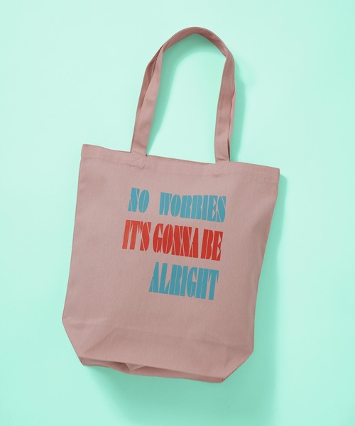 トートバッグ Logo Print Tote Bag セール】【THE FINAL VIEW】NO WORRIES logo print tote bag