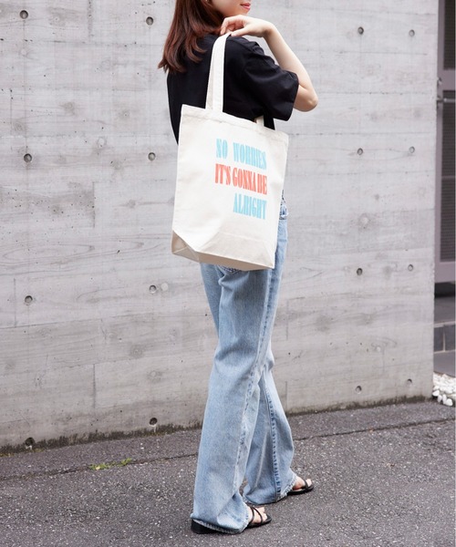 トートバッグ Logo Print Tote Bag Logo Print Tote Bag - MISTREASS