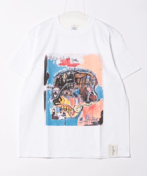 PARKS TOKYO SELECT（パークストウキョウセレクト）の「【JEAN-MICHEL BASQUIAT】 アートプリント Tシャツ（Tシャツ/カットソー・メンズ・ブルー系その他/ブルー/ホワイト/その他1/ホワイト系その他3/ホワイト系その他2/スミクロ/クリーム/グリーン/ホワイト系その他・X-LARGE/LARGE/MEDIUM）」の2枚目の写真