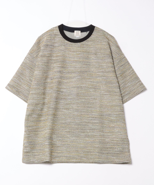 Revo. MIXブークレカットソー半袖Teeシャツ(Tシャツ/カットソー)|Revo.(レボ) Revo. MIXブークレカットソー半袖Teeシャツ(Tシャツ/カットソー)|Revo.(レボ)