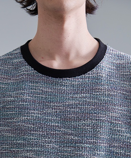 Revo. MIXブークレカットソー半袖Teeシャツ(Tシャツ/カットソー)|Revo.(レボ) Revo. MIXブークレカットソー半袖Teeシャツ(Tシャツ/カットソー)|Revo.(レボ)