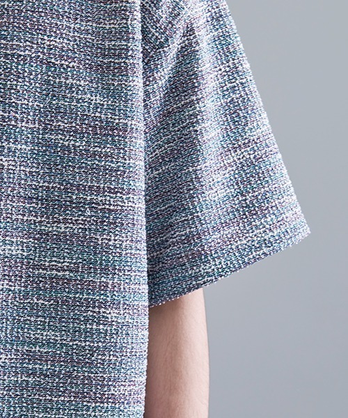 Revo. MIXブークレカットソー半袖Teeシャツ(Tシャツ/カットソー)|Revo.(レボ) Revo. MIXブークレカットソー半袖Teeシャツ(Tシャツ/カットソー)|Revo.(レボ)