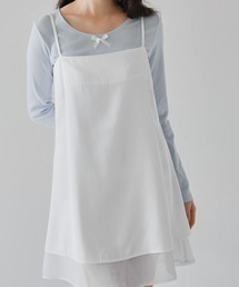 layered satin cami dress