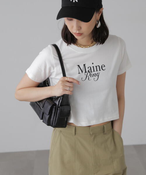 FREE'S MART(フリーズマート)の「ショート丈ロゴTシャツ(Tシャツ/カットソー・レディース・ホワイト/ブラック/ピンク・FREE)」の1枚目の写真