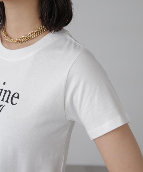 FREE'S MART(フリーズマート)の「ショート丈ロゴTシャツ(Tシャツ/カットソー・レディース・ホワイト/ブラック/ピンク・FREE)」の14枚目の写真