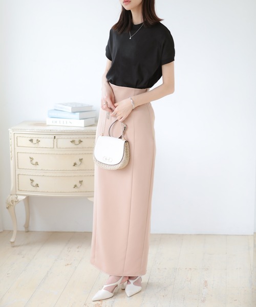SUNFLOWER EIGHT(サンフラワーエイト)の「モックネックトップス(Tシャツ/カットソー・レディース・ライトオリーブ/チャコール/カーキ/ブラウン/ホワイト/ブラック・M/L)」の12枚目の写真