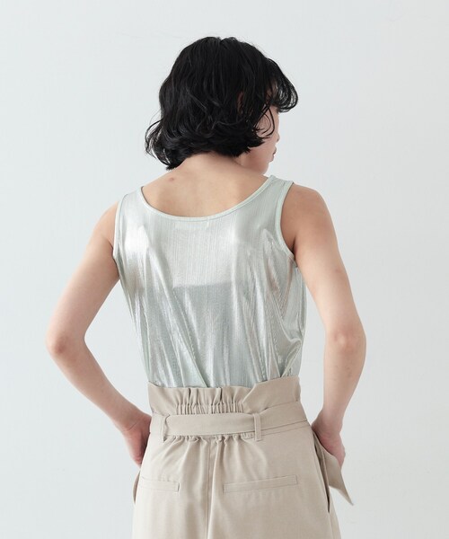 GALLEST（ギャレスト）の「◆箔ラメタンクトップ（タンクトップ・レディース・ホワイト/ゴールド/シルバー・38）」の10枚目の写真