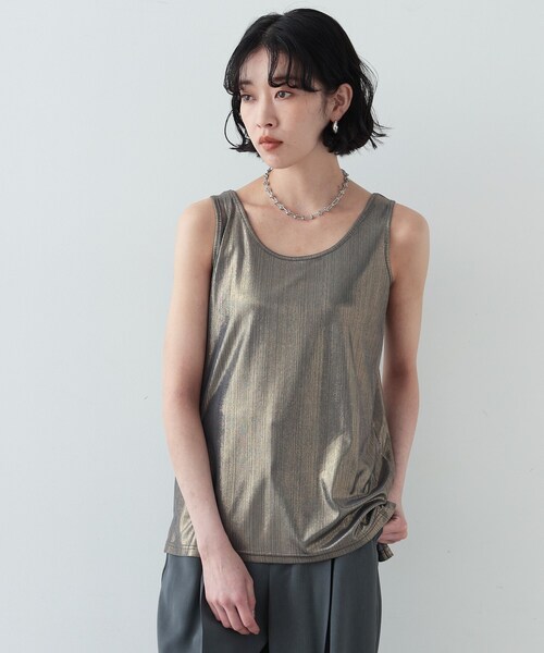 GALLEST（ギャレスト）の「◆箔ラメタンクトップ（タンクトップ・レディース・ホワイト/ゴールド/シルバー・38）」の19枚目の写真