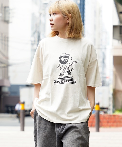 【Neighborhood】ピグメントダイ クルーネック LS Tシャツ unisex】ピグメント イラストTシャツ / オーバーサイズ Tシャツ