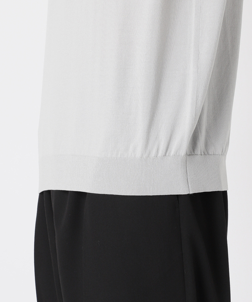 EDIFICE（エディフィス）の「シルクミックス ニットTシャツ（ニット/セーター・メンズ・チャコールグレー/ブルー/ブラック・SMALL/MEDIUM/LARGE）」の8枚目の写真