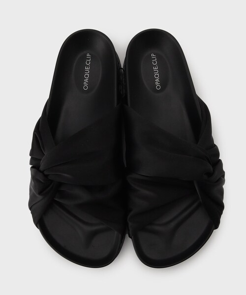 OPAQUE.CLIP（オペークドットクリップ）の「◆ツイストサテンサンダル（サンダル・レディース・カーキ/ブラック・03/02）」の7枚目の写真