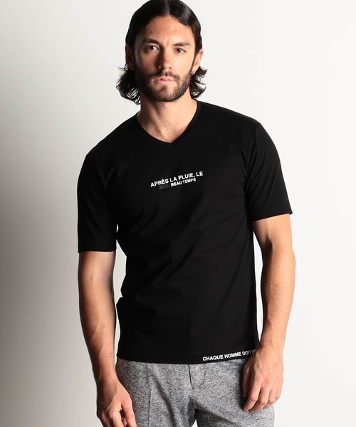 HIDEAWAYS NICOLE（ハイダウェイニコル）の「激シルケットロゴプリント半袖Tシャツ（Tシャツ/カットソー・メンズ・ホワイト/ブラック/ブラック系その他/ホワイト系その他・LARGE/MEDIUM/XX-LARGE/X-LARGE）」の4枚目の写真