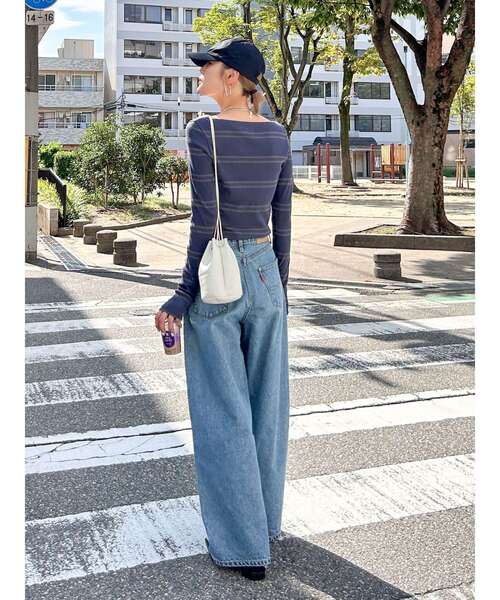 Ungrid（アングリッド）の「フィットロングスリーブTee（Tシャツ/カットソー・レディース・ネイビー/オフホワイト/ボルドー/イエロー・FREE）」の18枚目の写真