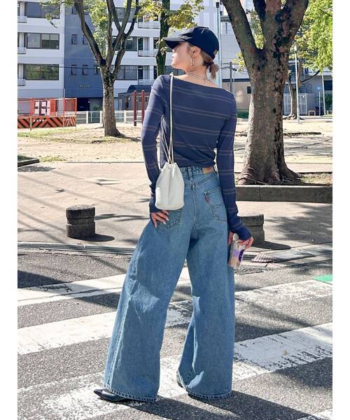 Ungrid（アングリッド）の「フィットロングスリーブTee（Tシャツ/カットソー・レディース・ネイビー/オフホワイト/ボルドー/イエロー・FREE）」の19枚目の写真