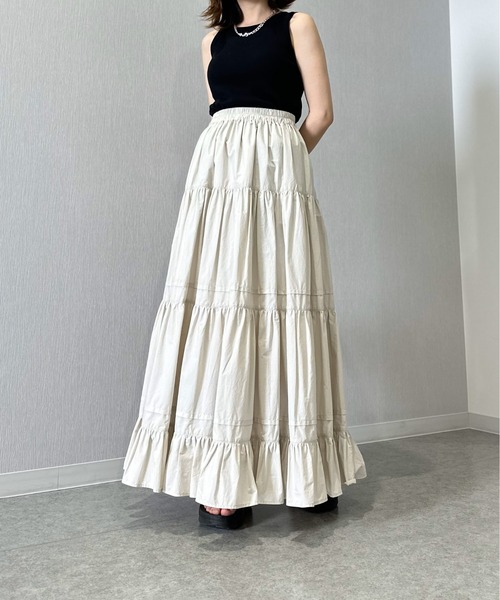 ティアードロングスカート（スカート）｜1chaku.（イッチャク） pattayablatt.com