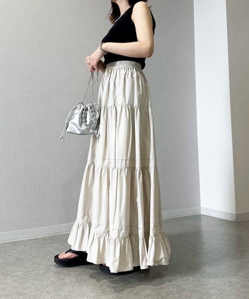ティアードロングスカート（スカート）｜1chaku.（イッチャク） pattayablatt.com