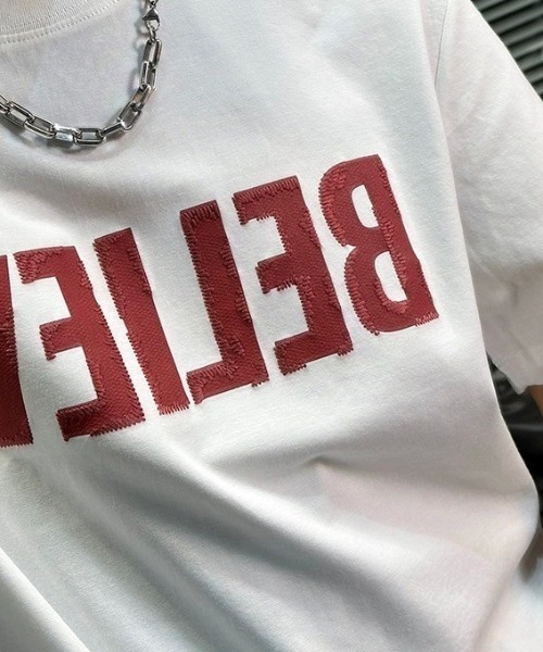 CREARE -LINO-(クレアーレリノ)の「立体ロゴTシャツ/カットソー(Tシャツ/カットソー・メンズ・ホワイト/チャコールグレー/ホワイト系その他/ブラック・LARGE/MEDIUM/M/L)」の10枚目の写真