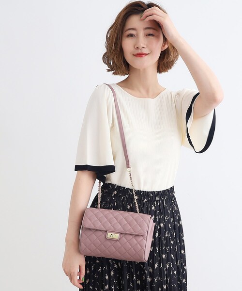 grove（グローブ）の「◆キルトチェーンショルダー（ショルダーバッグ・レディース・ベビーピンク/シルバー系その他/ブラック/ライトグレー・00）」の3枚目の写真