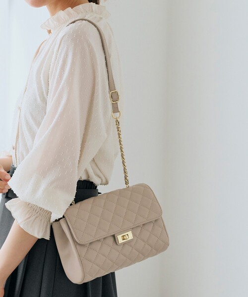 grove（グローブ）の「◆キルトチェーンショルダー（ショルダーバッグ・レディース・ベビーピンク/シルバー系その他/ブラック/ライトグレー・00）」の2枚目の写真