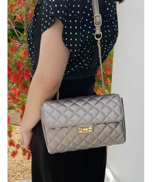 grove（グローブ）の「◆キルトチェーンショルダー（ショルダーバッグ・レディース・ベビーピンク/シルバー系その他/ブラック/ライトグレー・00）」の4枚目の写真