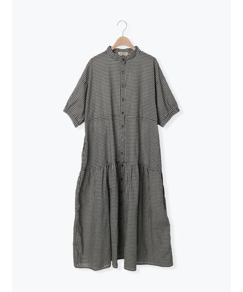 Samansa Mos2(サマンサ モスモス)の「【接触冷感】柄アソートティアードワンピース(ワンピース・レディース・キナリ/オフホワイト/レッド/ブラック/チャコールグレー/ブルー・F)」の15枚目の写真