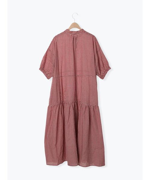 Samansa Mos2(サマンサ モスモス)の「【接触冷感】柄アソートティアードワンピース(ワンピース・レディース・キナリ/オフホワイト/レッド/ブラック/チャコールグレー/ブルー・F)」の19枚目の写真