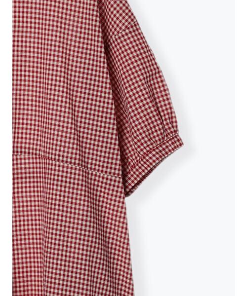 Samansa Mos2(サマンサ モスモス)の「【接触冷感】柄アソートティアードワンピース(ワンピース・レディース・キナリ/オフホワイト/レッド/ブラック/チャコールグレー/ブルー・F)」の10枚目の写真