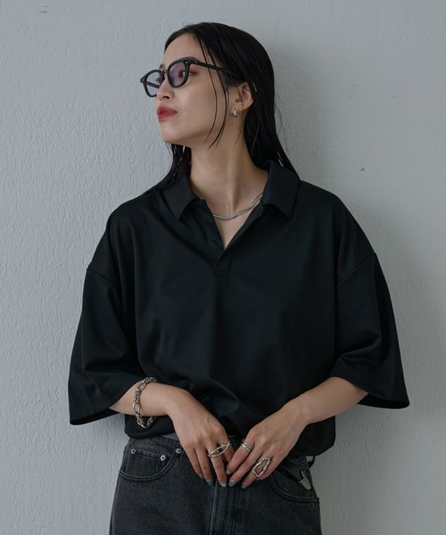 COLONY 2139（コロニートゥーワンスリーナイン）の「サステナポンチスキッパー半袖Tシャツ（Tシャツ/カットソー・メンズ・ホワイト/チャコールグレー/ブラック・MEDIUM/LARGE）」の2枚目の写真