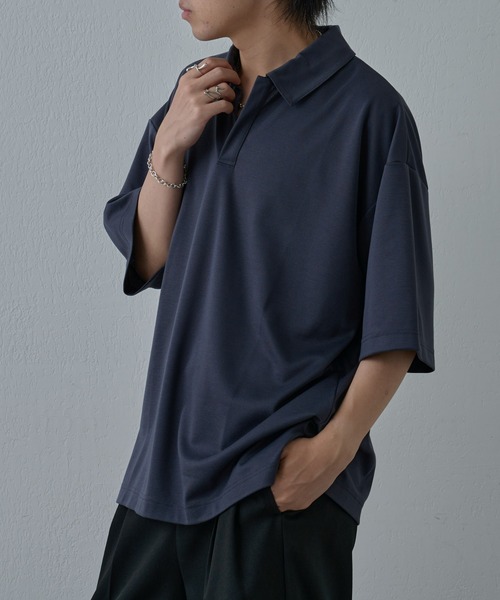 COLONY 2139（コロニートゥーワンスリーナイン）の「サステナポンチスキッパー半袖Tシャツ（Tシャツ/カットソー・メンズ・ホワイト/チャコールグレー/ブラック・MEDIUM/LARGE）」の12枚目の写真