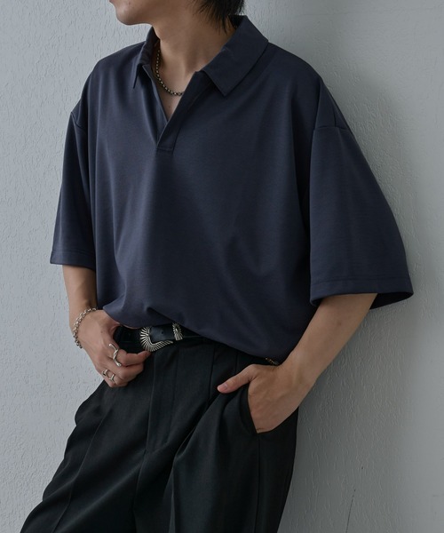 COLONY 2139（コロニートゥーワンスリーナイン）の「サステナポンチスキッパー半袖Tシャツ（Tシャツ/カットソー・メンズ・ホワイト/チャコールグレー/ブラック・MEDIUM/LARGE）」の19枚目の写真