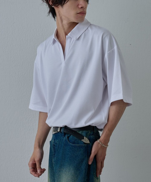 COLONY 2139（コロニートゥーワンスリーナイン）の「サステナポンチスキッパー半袖Tシャツ（Tシャツ/カットソー・メンズ・ホワイト/チャコールグレー/ブラック・MEDIUM/LARGE）」の9枚目の写真