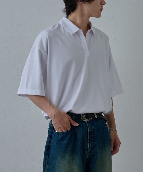 COLONY 2139（コロニートゥーワンスリーナイン）の「サステナポンチスキッパー半袖Tシャツ（Tシャツ/カットソー・メンズ・ホワイト/チャコールグレー/ブラック・MEDIUM/LARGE）」の11枚目の写真