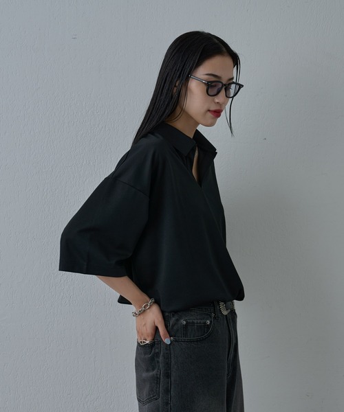 COLONY 2139（コロニートゥーワンスリーナイン）の「サステナポンチスキッパー半袖Tシャツ（Tシャツ/カットソー・メンズ・ホワイト/チャコールグレー/ブラック・MEDIUM/LARGE）」の5枚目の写真