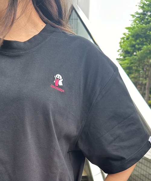 GRAF&WU（グラフアンドユー）の「A'GEM/9 × .kom 『GRAF&WU/グラフアンドユー』 刺繍キャラ　半袖カットソー（Tシャツ/カットソー・レディース・ホワイト/ピンク/ブラック・L/XL）」の3枚目の写真