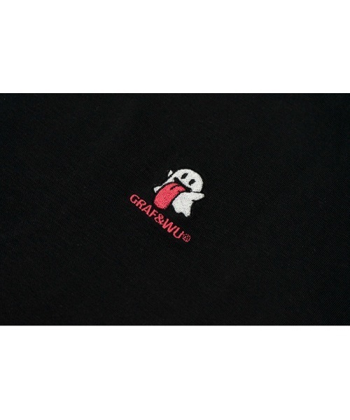 GRAF&WU（グラフアンドユー）の「A'GEM/9 × .kom 『GRAF&WU/グラフアンドユー』 刺繍キャラ　半袖カットソー（Tシャツ/カットソー・レディース・ホワイト/ピンク/ブラック・L/XL）」の10枚目の写真