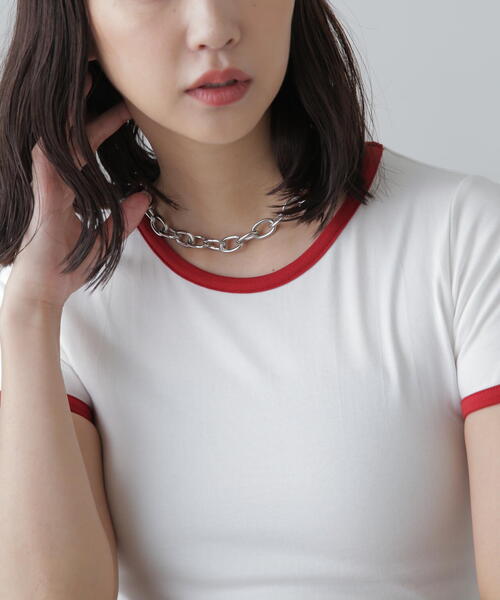 FREE'S MART（フリーズマート）の「ビッグチェーンネックレス（ネックレス・レディース・シルバー/ゴールド・ﾌﾘ-）」の3枚目の写真