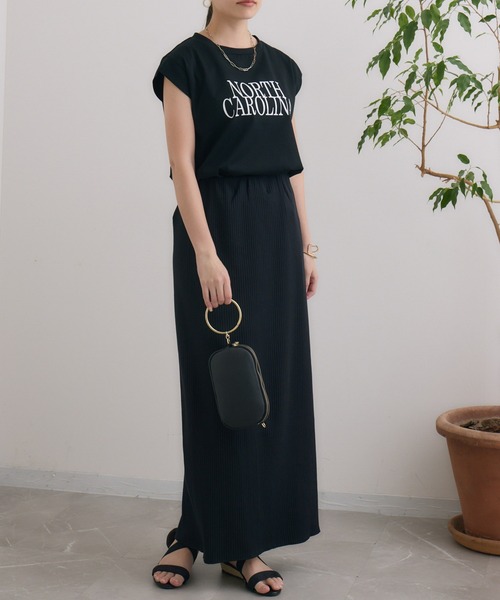 Dignite collier（ディニテコリエ）の「Dignite collier リブスカート（スカート・レディース・ブラック/カーキ・FREE）」の9枚目の写真