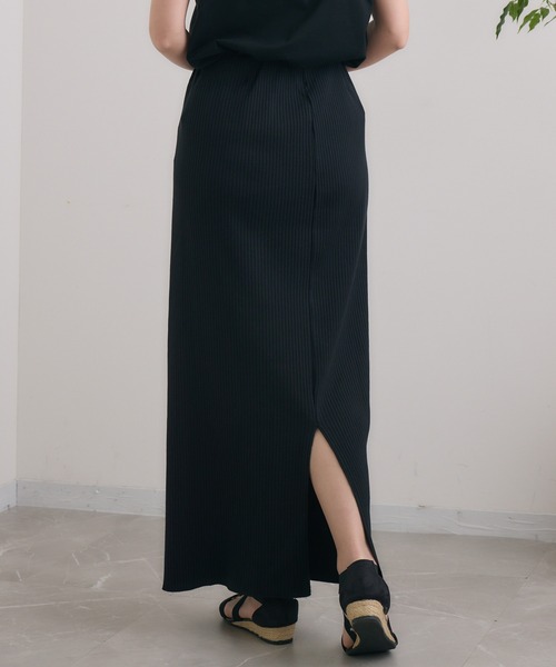 Dignite collier（ディニテコリエ）の「Dignite collier リブスカート（スカート・レディース・ブラック/カーキ・FREE）」の13枚目の写真