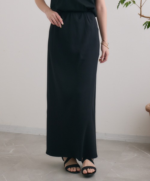Dignite collier（ディニテコリエ）の「Dignite collier リブスカート（スカート・レディース・ブラック/カーキ・FREE）」の14枚目の写真