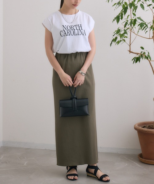 Dignite collier（ディニテコリエ）の「Dignite collier リブスカート（スカート・レディース・ブラック/カーキ・FREE）」の16枚目の写真