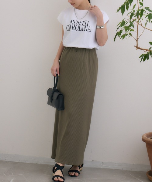 Dignite collier（ディニテコリエ）の「Dignite collier リブスカート（スカート・レディース・ブラック/カーキ・FREE）」の19枚目の写真