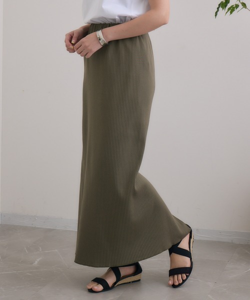 Dignite collier（ディニテコリエ）の「Dignite collier リブスカート（スカート・レディース・ブラック/カーキ・FREE）」の21枚目の写真