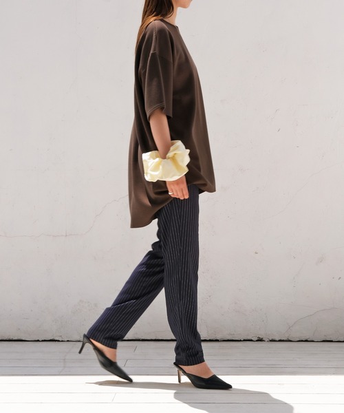 AKTE（アクテ）の「ボンディングオーバーTシャツ（Tシャツ/カットソー・レディース・ホワイト/ダークブラウン・FREE）」の15枚目の写真