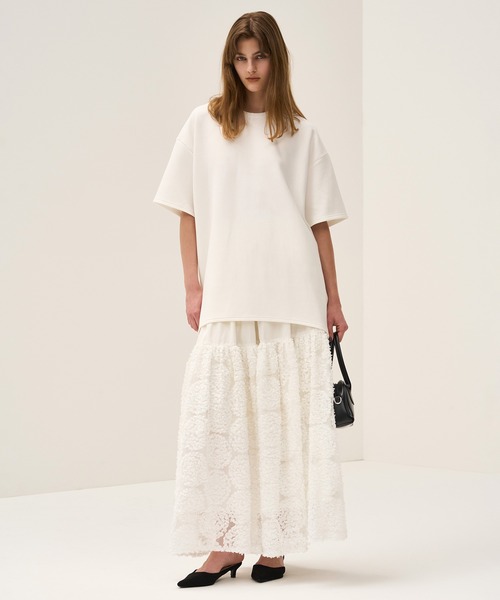 AKTE（アクテ）の「ボンディングオーバーTシャツ（Tシャツ/カットソー・レディース・ホワイト/ダークブラウン・FREE）」の20枚目の写真