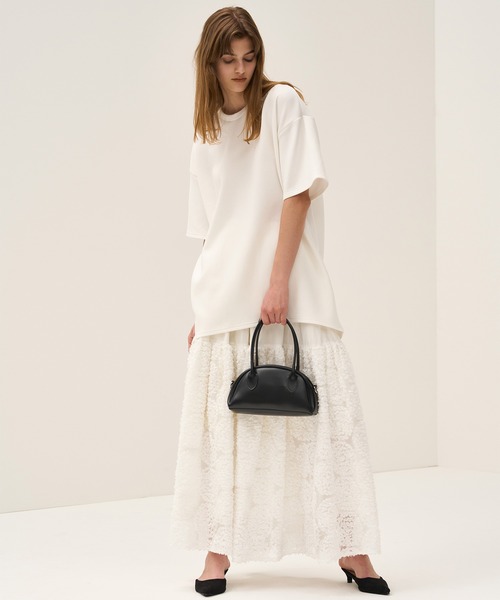 AKTE（アクテ）の「ボンディングオーバーTシャツ（Tシャツ/カットソー・レディース・ホワイト/ダークブラウン・FREE）」の21枚目の写真