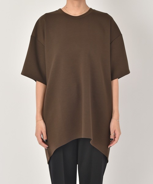 AKTE（アクテ）の「ボンディングオーバーTシャツ（Tシャツ/カットソー・レディース・ホワイト/ダークブラウン・FREE）」の22枚目の写真