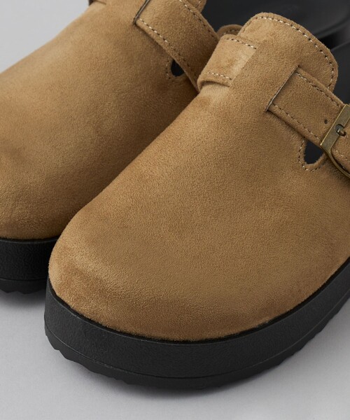 coen(コーエン)の「フェイクスエードクロッグサンダル(サンダル・レディース・ベージュ/ブラック・23.5cm/24.5cm)」の11枚目の写真