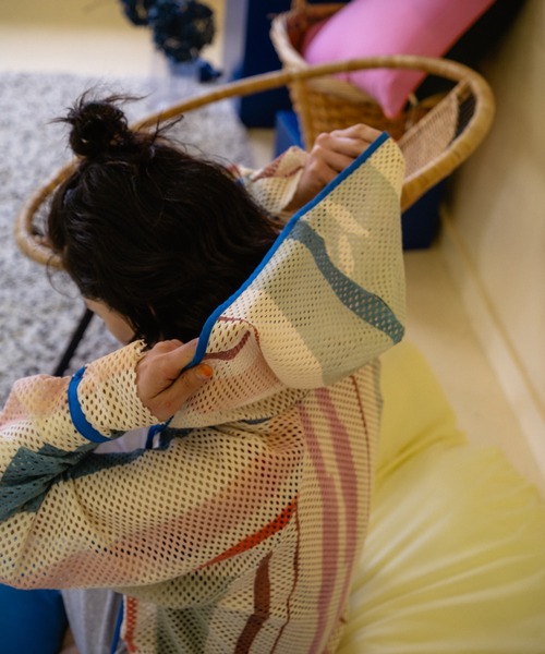 【断捨離ちゃんさん専用】PAMM 知性のストライプメッシュフーディー PAMM（パム）の「知性のストライプメッシュフーディー（シャツ