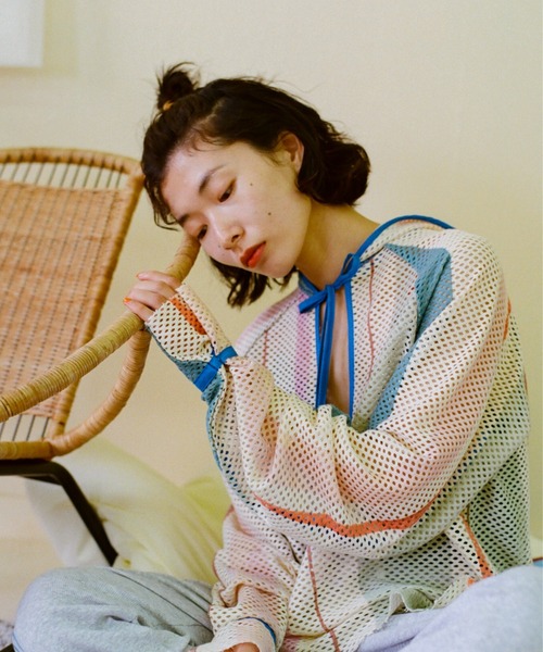 PAMM（パム）の「知性のストライプメッシュフーディー（シャツ